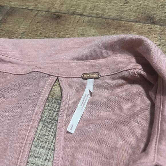 Free People Best Girl Tunic Tiered High Low Ruffles Keyhole Back Dress Sz S Boho - Picture 6 of 6